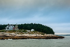 Whitehead Lighthouse on Island on the Rocky Maine Coast